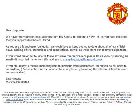 manchester united contact email